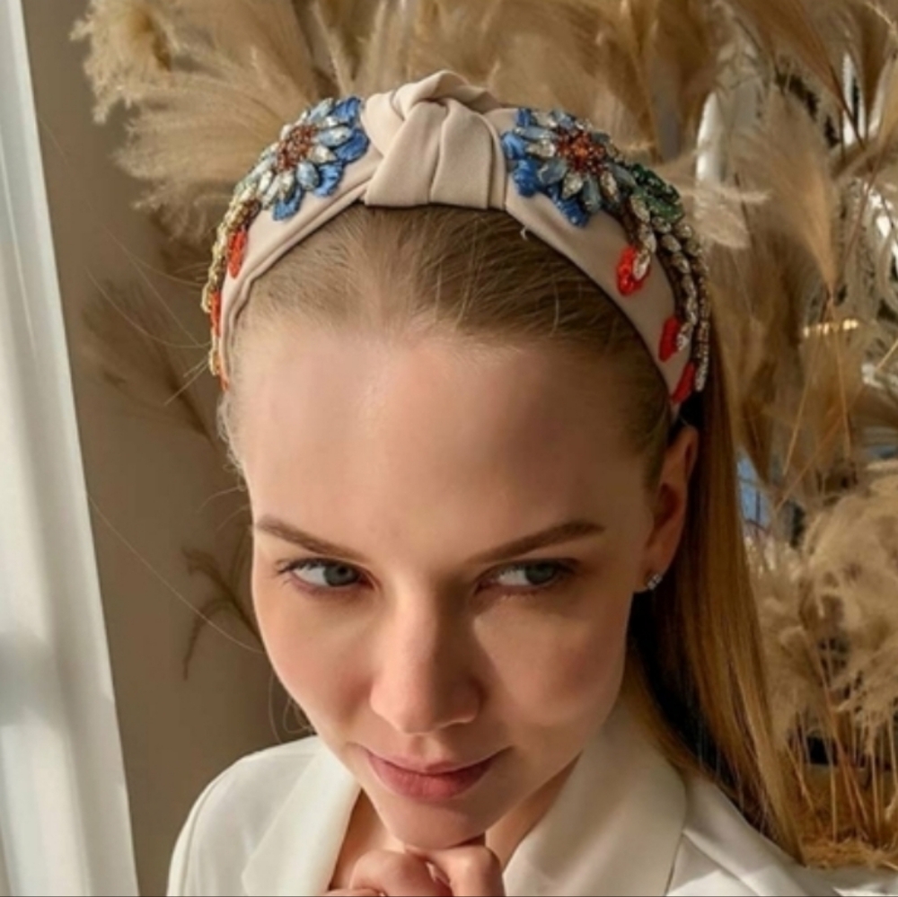 NeRhinestone, gemstone, Crystal, Headbands, Hair Hoop decor Accessories Y2K Retr - Picture 1 of 6